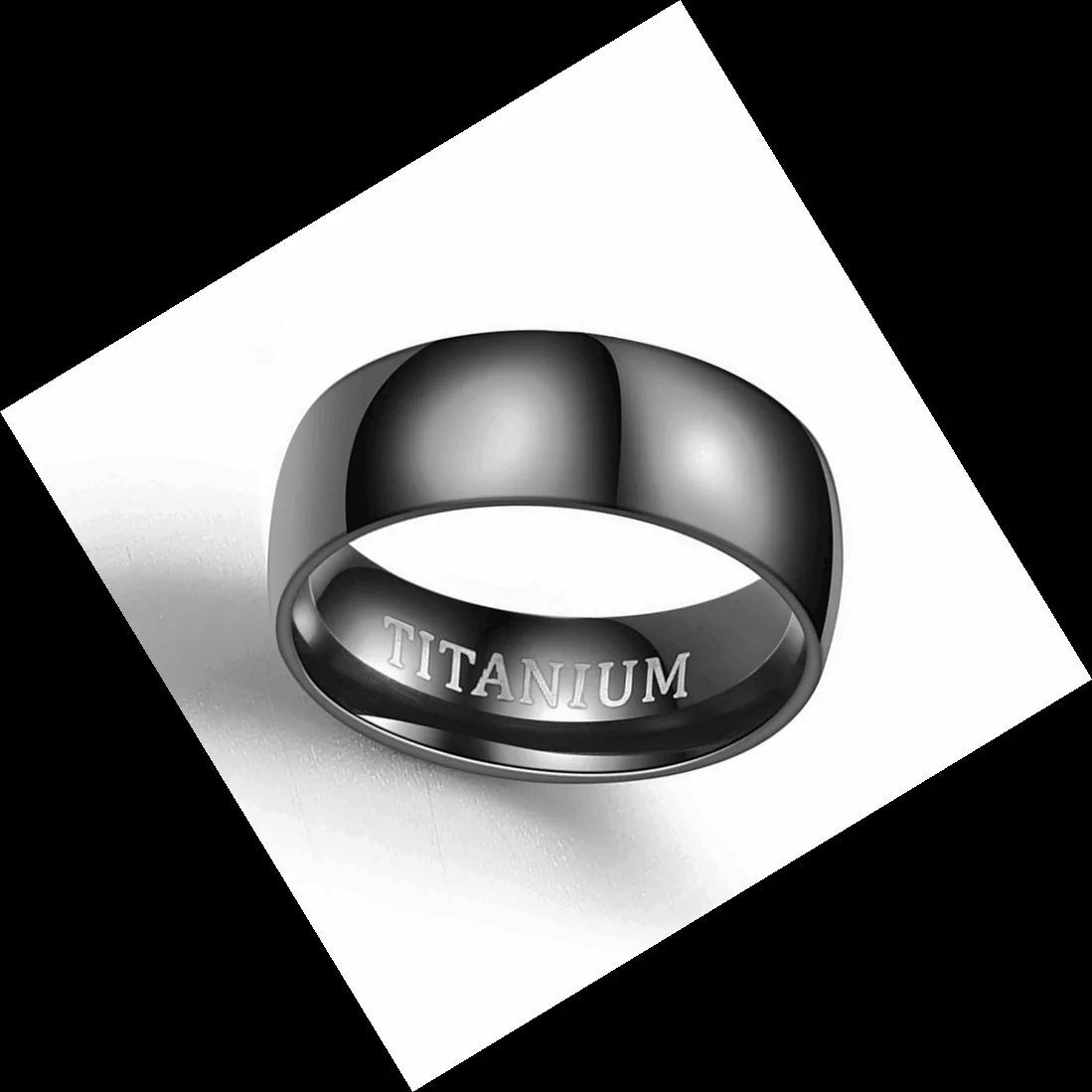 

Minimalist Black Men Ring Stainless Steel Trend Hip Hop Punk Male Fashion Ring Classic Couple Wedding Gift Jewelry