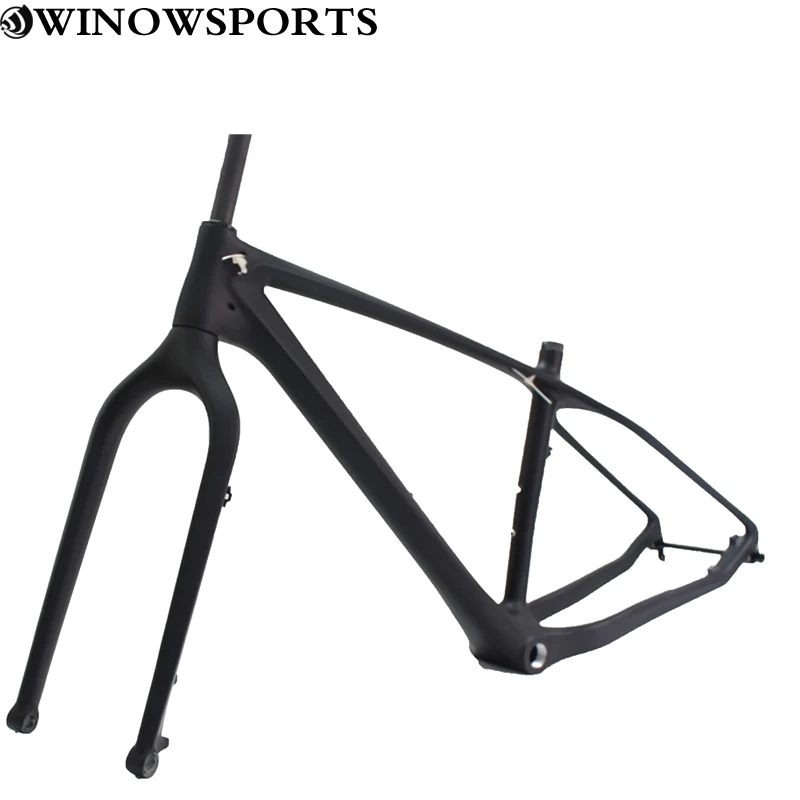 2020 winowsports 26ER 16/18/20inch carbon fat bike frame Headtube 1-1/8" to 1-1/2" carbon mtb bike frame carbon snow bicycle
