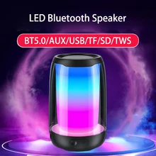 Wireless Speaker Bluetooth-compatible Speaker Microlab Portable Speaker Powerful High Outdoor Bass TF FM Radio with LED Light