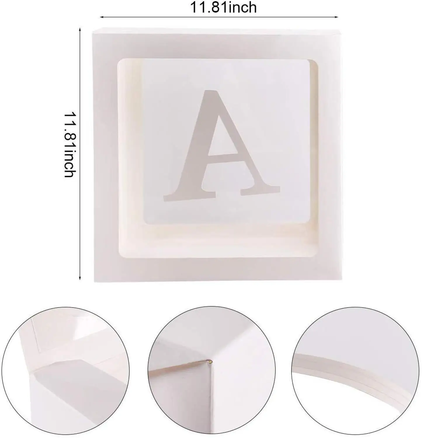 4 шт./компл. Детские прозрачные подарочные коробки с надписью Love детские вечерние