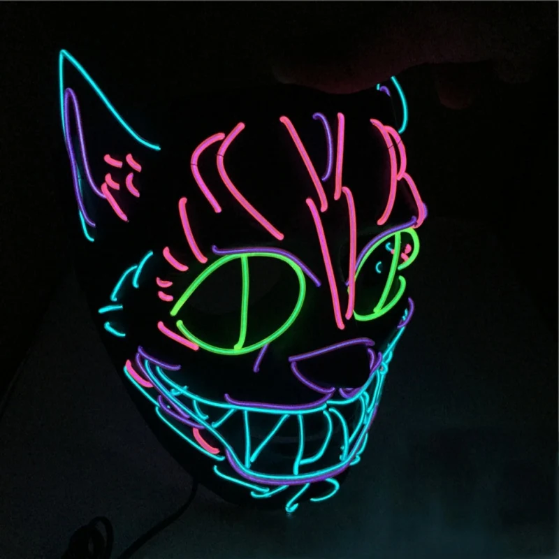 Маска на Хэллоуин светодиодный светильник Вечерние Маски маска для продувки