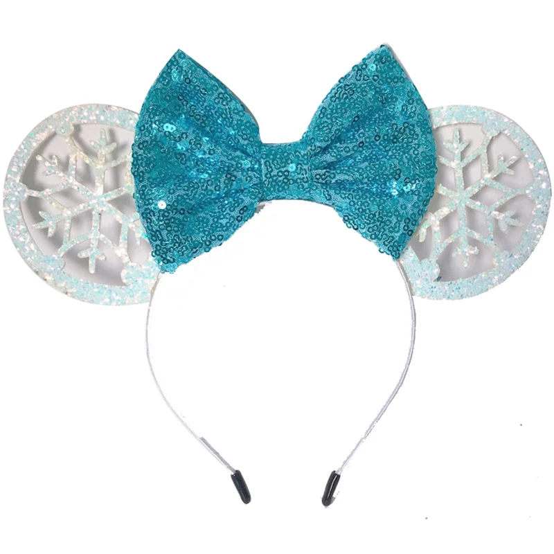 headband 6 Повязка на голову с мышиными ушками и бантом, Рождественская повязка на голову, бантики для волос с пайетками для детей, мультяшная повязка на голову, обруч для волос, аксессуары для волос - Цвет: headband 6