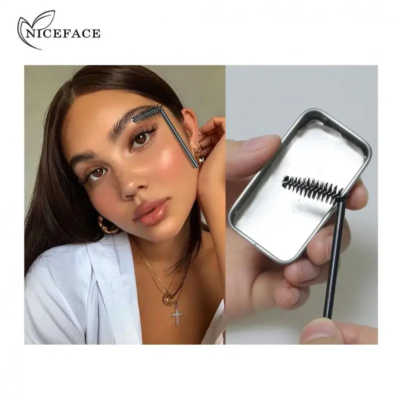 NICEFACE Eyebrow Enhancers Eyebrow Soap Wax With Trimmer Fluffy Feathery Eyebrows Pomade Gel For Eyebrow Styling Makeup Tools