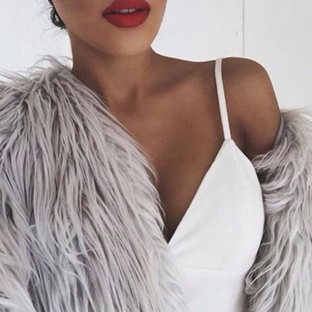 

Fashion Ladies Winter Women Faux Fur Overcoat Outwear Jacket Coat