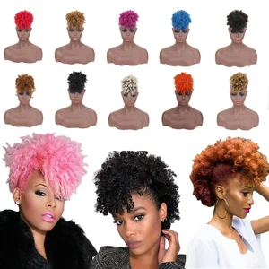 Зажим WEILAI в пучок Африканский черный Африканский Американский пучок пушистые волосы Yake аксессуары для волос