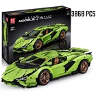 Высокотехнологичная машина Mould King MOC с приложением на радиоуправлении, игрушки Lamborghinis Sian FKP 37, родстер, строительные блоки для детей, подарки на день рождения