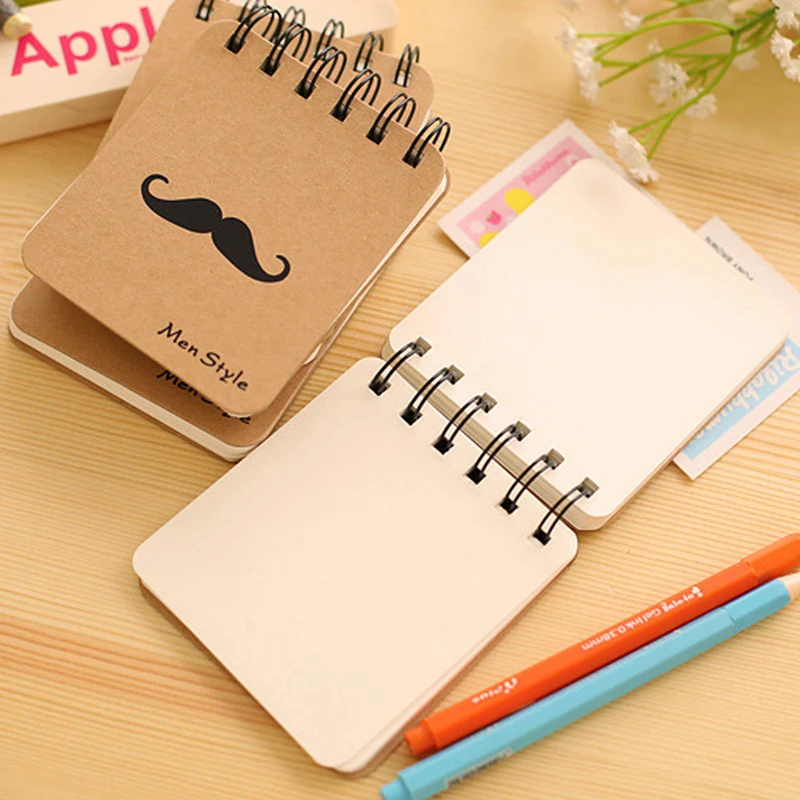 

Cute Kraft Paper Spiral Coil Note Book Journal Diary Memo Blank Page Stationery X3UE
