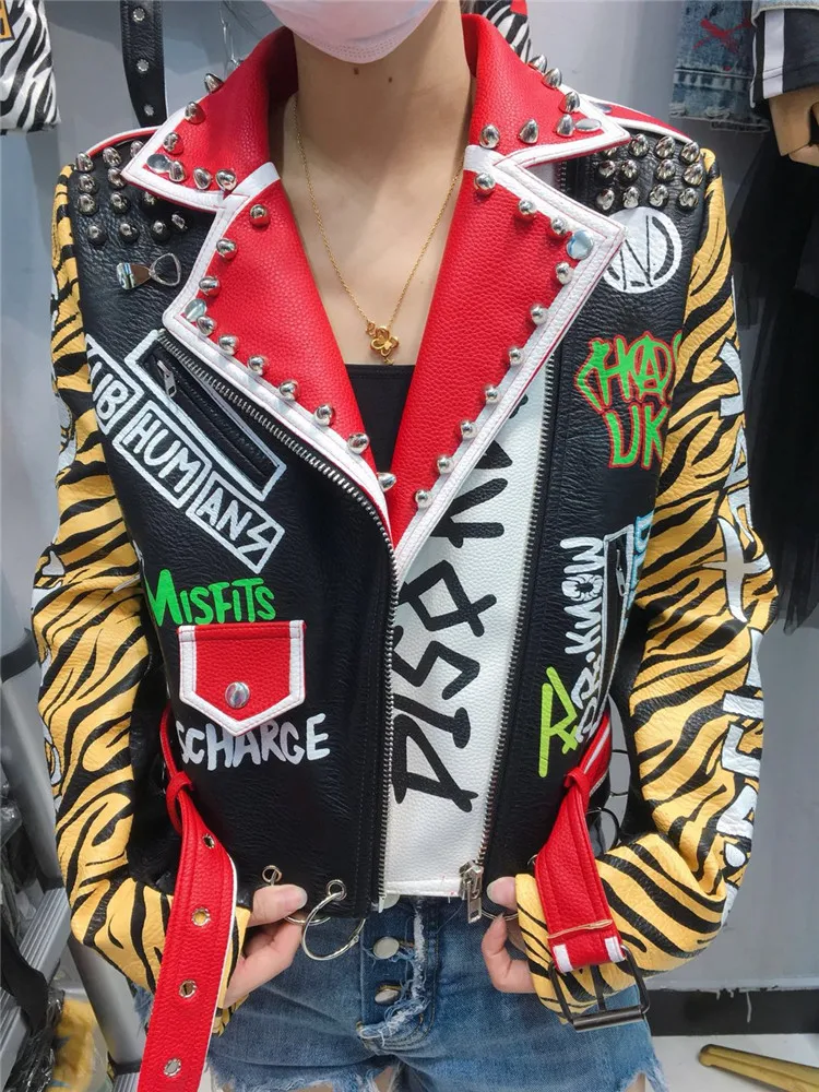 Новинка весны 2020 модная брендовая короткая куртка из искусственной кожи в