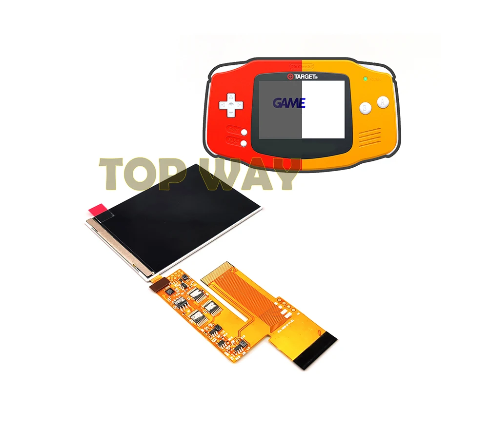 Для игровая приставка GBA Регулируемая яркость OEM 10 уровней высокая яркость ips Подсветка ЖК-дисплей для shand Игровая приставка GBA с подсветкой ЖК-экран