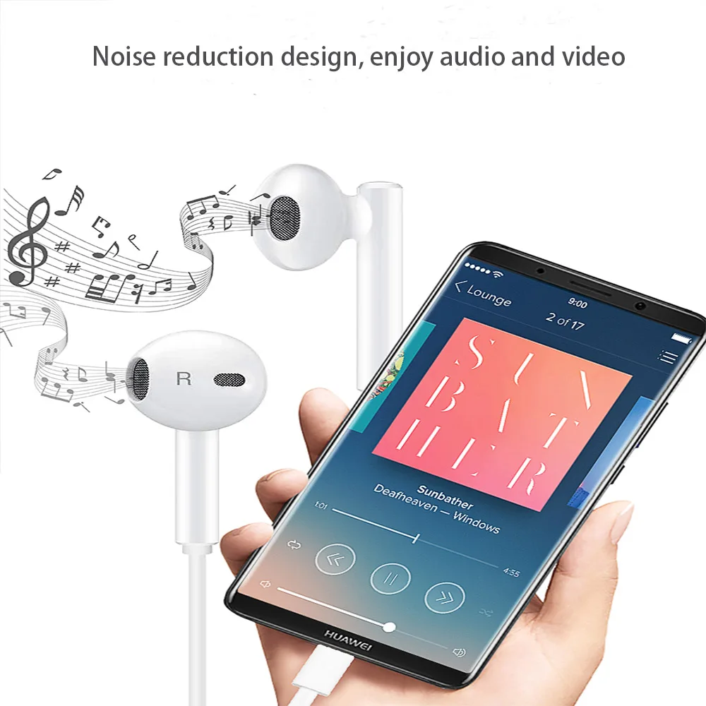 Наушники вкладыши HUAWEI CM33 USB Type C микрофон для Mate 10 Pro 20 X RS P20 30 Note 10|Наушники и