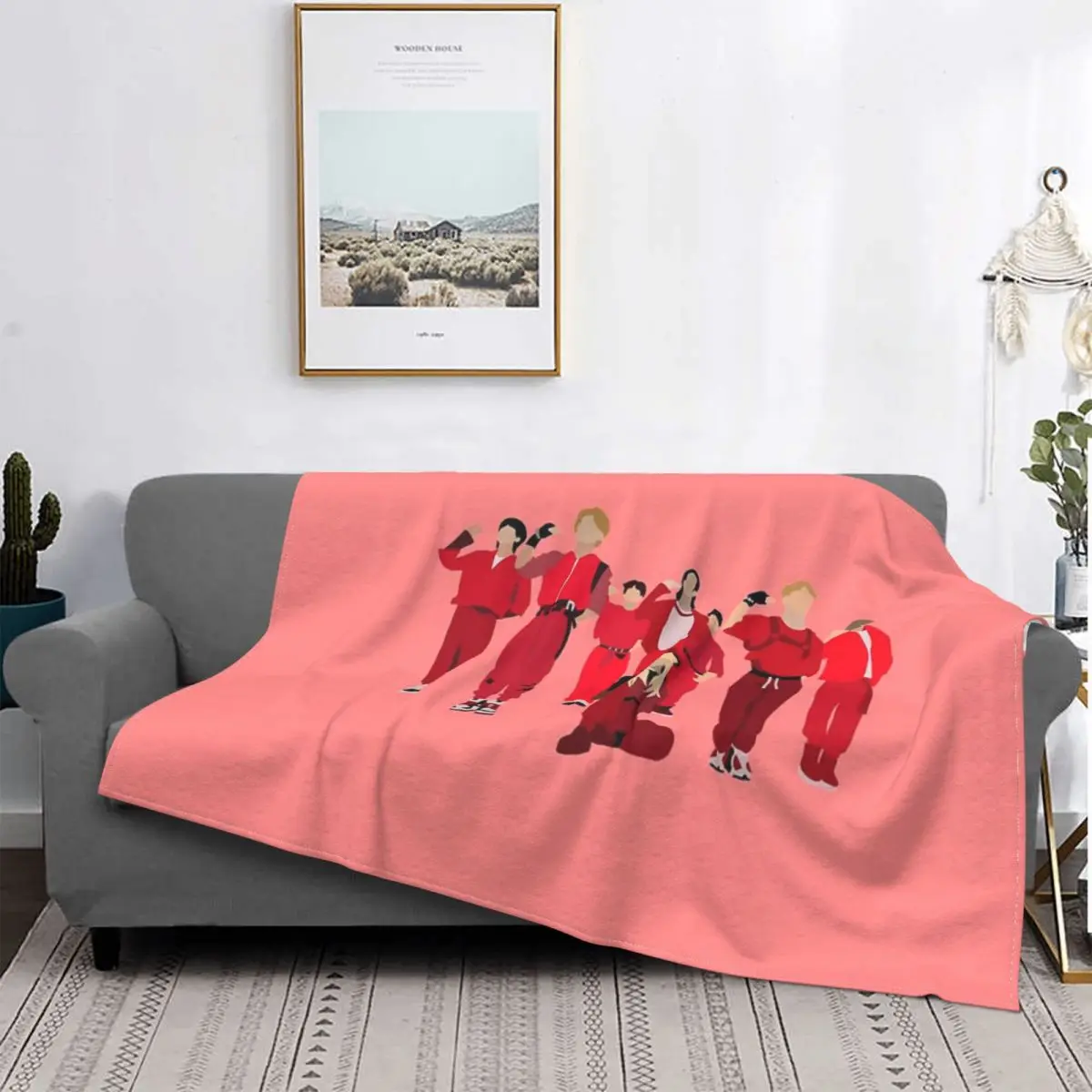 

Stray Kids-Manta Digital de muselina a cuadros, colcha para cama, sofa, manta de muselina