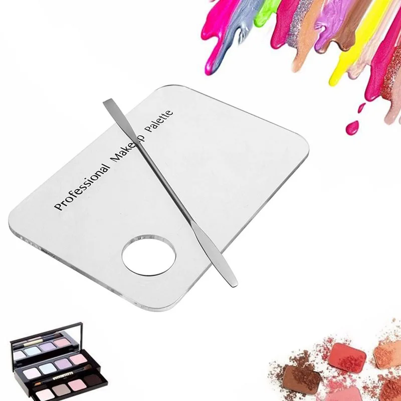 Косметическая акриловая палитра смешивания косметика для ногтей лопаточка из