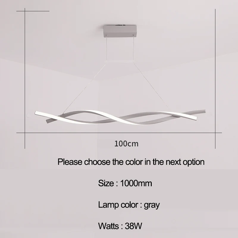 L 1000mm White 800/1000/1200 мм современные светодиодные подвесные светильники лампы из фибролитов средей плотности кухни номер домашнего матовый белый/серый передача подвесной потолочный светильник - Цвет корпуса: L 1000mm White