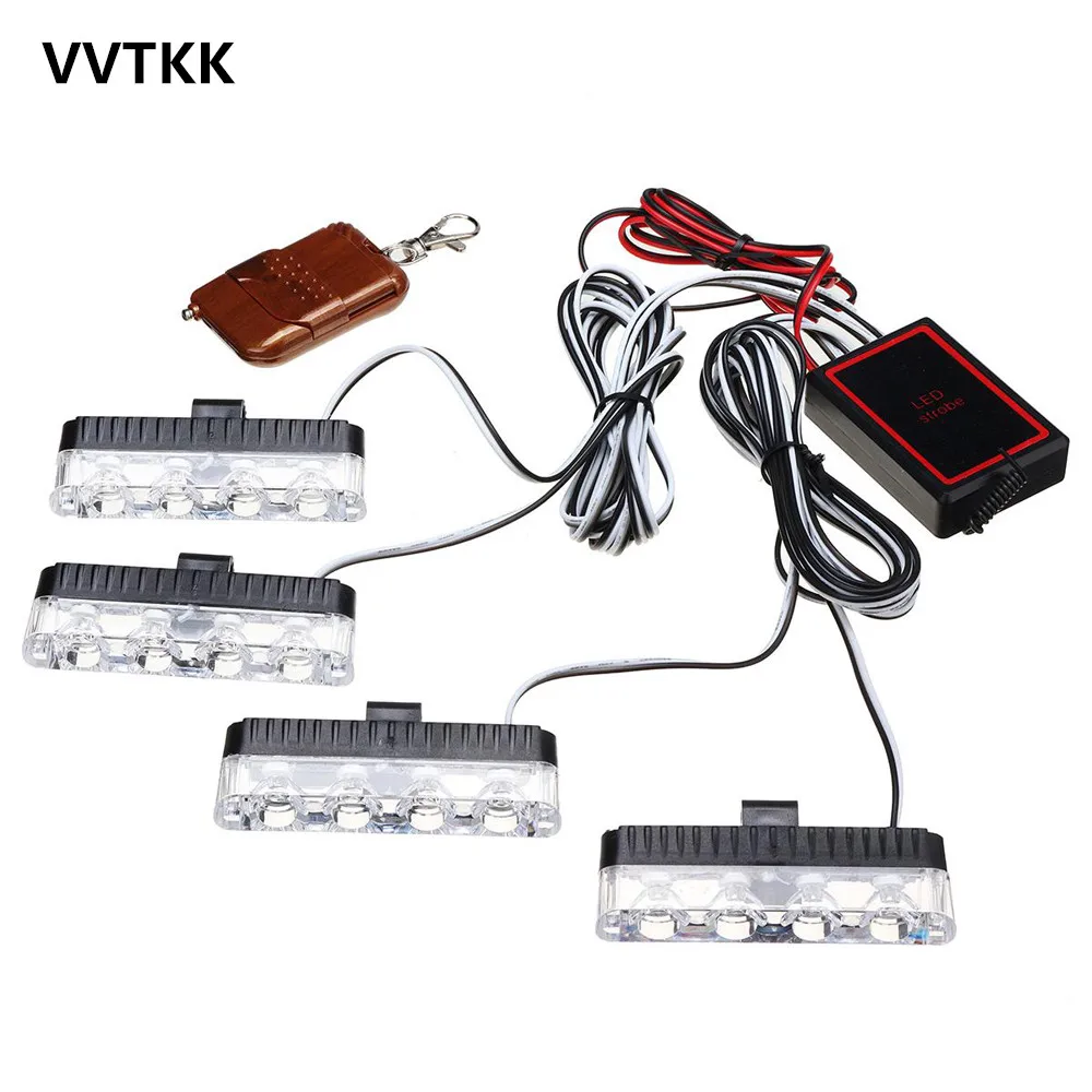 Скорой помощи полиции светильник 12V Беспроводной Удаленный 4x4/ledStrobe Предупреждение светильник для грузовой автомобиль аварийный светильник мигает пожарные светильник s