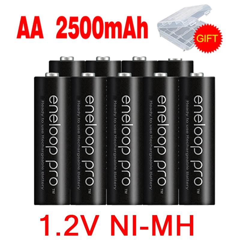 Оригинальная батарея Pro AA 2500mAh 1,2 V Ni-MH игрушка-фонарик для камеры предварительно заряженные аккумуляторы