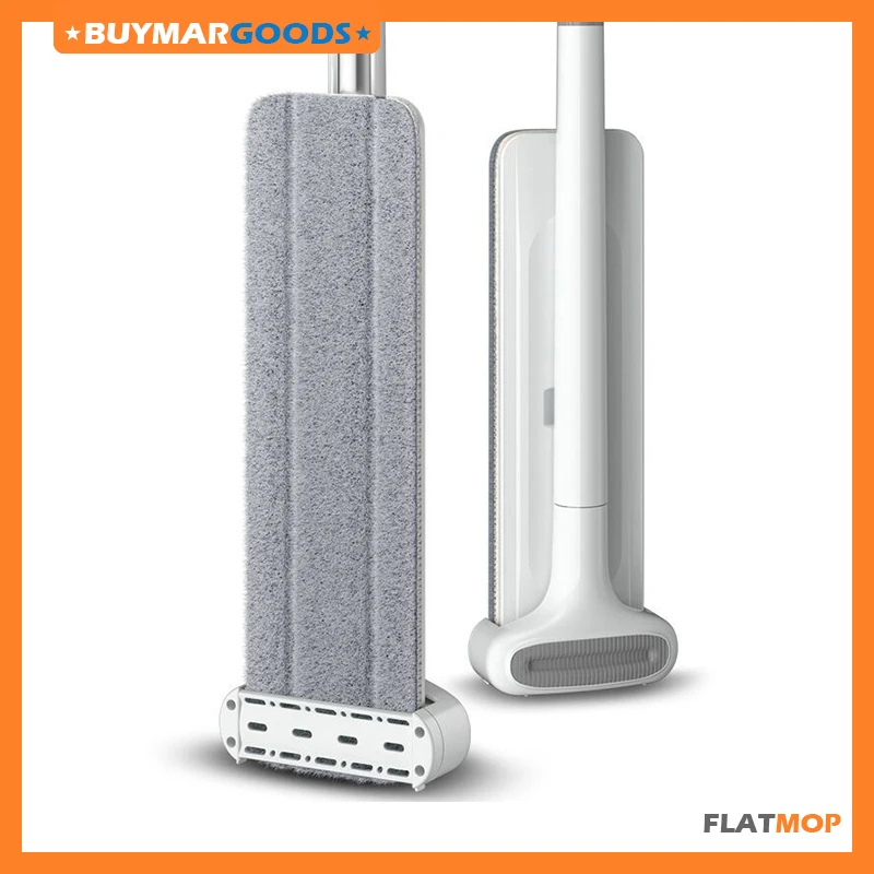 

BuymarGoods No Hand Washing Flat Mop Brush Set Rotary Mop Slippers Automatic Wring For Cleaning Floor Mops For Wash Floor