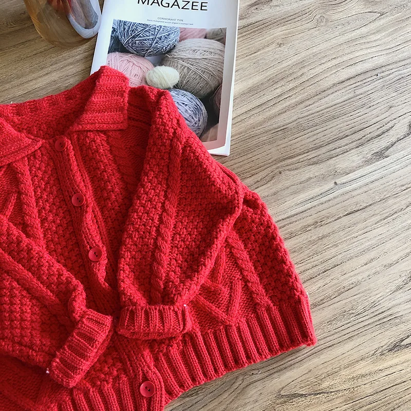 

20519 prince left left 2020 autumn twist sweater cardigan