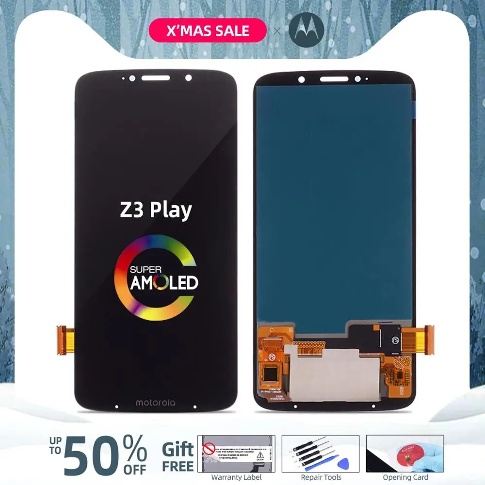 AMOLED Дисплей для Motorola Moto Z3 Play LCD в сборе с тачскрином 6.01'' черный XT1929