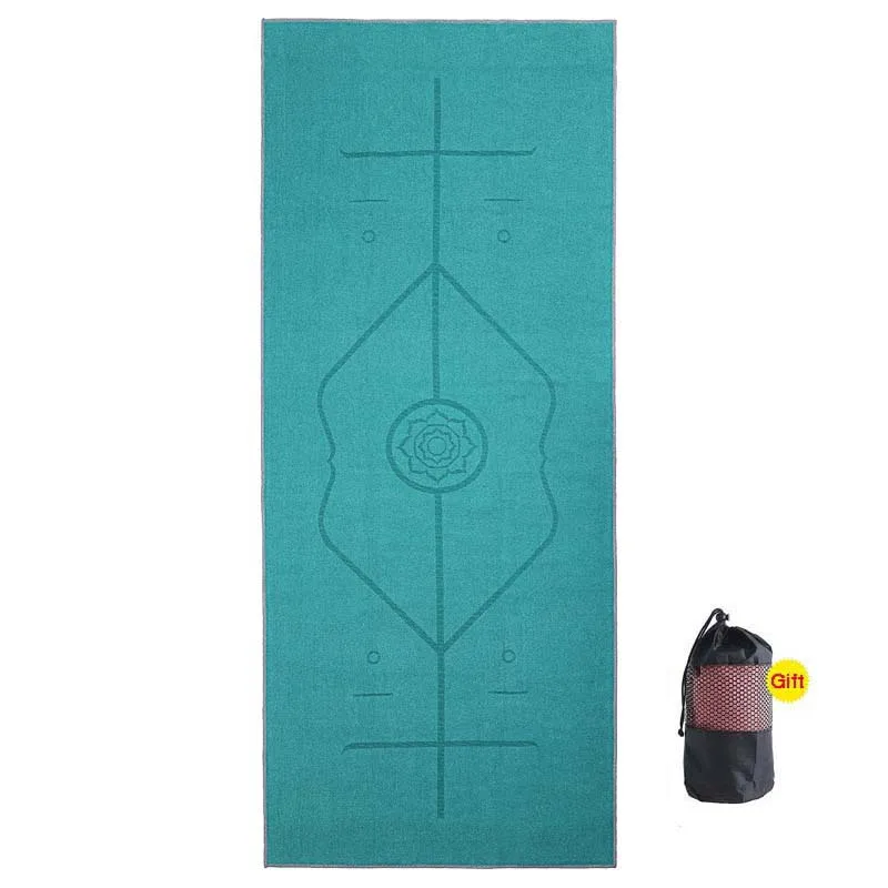 Портативный Дорожный Коврик для йоги полотенце противоскользящая линия фитнес