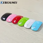 Беспроводная мышь Kebidumei 2,4 ГГц, ультратонкая оптическая игровая тонкая USB-мышь для ноутбука Apple Mac, мыши с выключателем питания