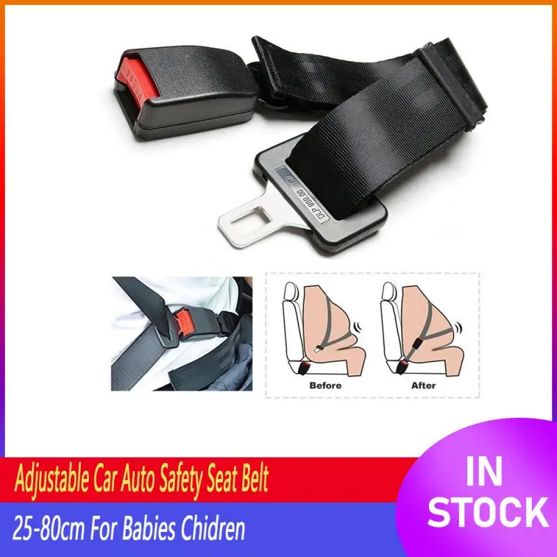 

25-80cm Adjustable Car Auto Safety Seat Belt Seatbelt Extension Extender Buckle For Babies Chidren Seat Belt Accessories