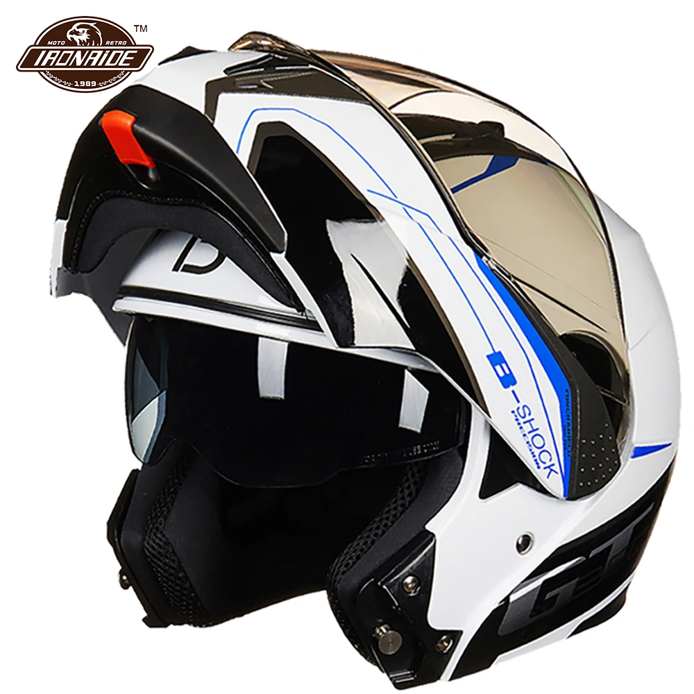 

Мотоциклетный шлем BEON, защитный шлем для мотокросса, с двойным козырьком, на все лицо, для мужчин и женщин