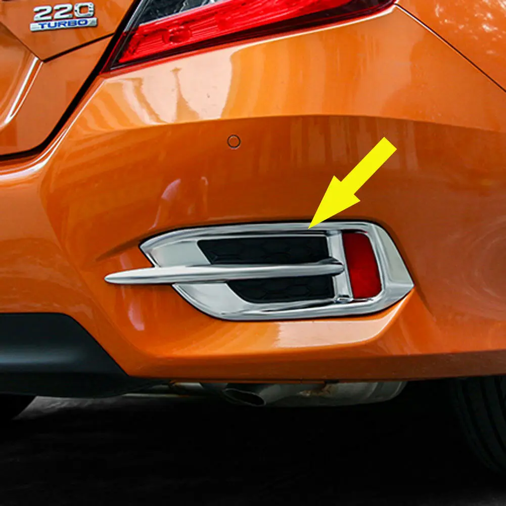 

ABS Rear Fog Light Lamp Cover Trim For Honda 10th Civic 2016 2017 2018