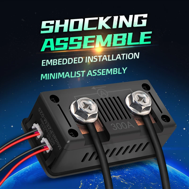 PZEM 025 Новые 0 300v 100A шунта Bulit в DC Цифровой Батарея тестер двунаправленный Амперметр