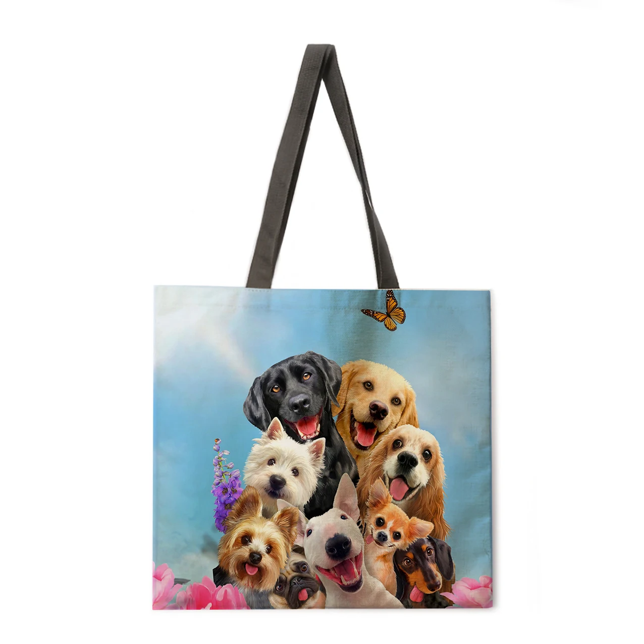 

Personalized animal combination printed handbag designer durable shopping travel sports bag ladies casual handbag tote bag