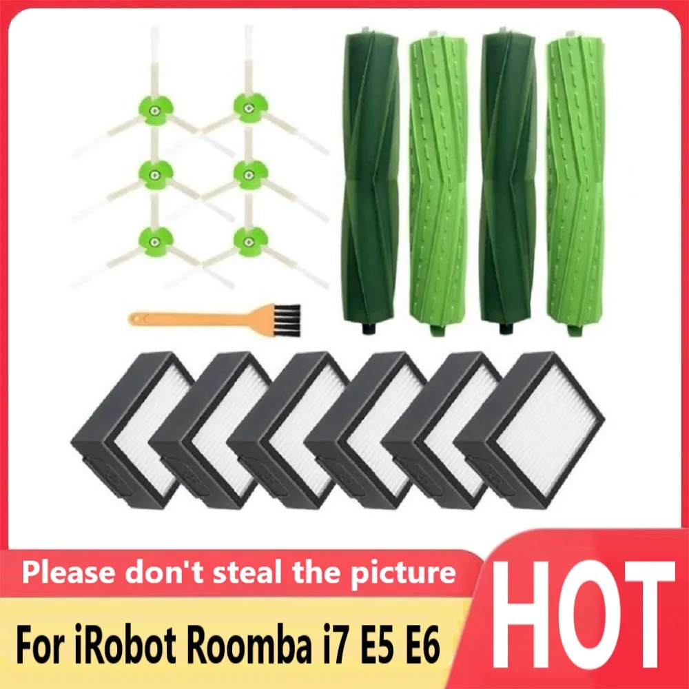 

Hepa Filter+Side Brush+Brush Roll Replacement for iRobot Roomba i7 E5 E6 I Series Robot Vacuum Cleaner Spare Parts