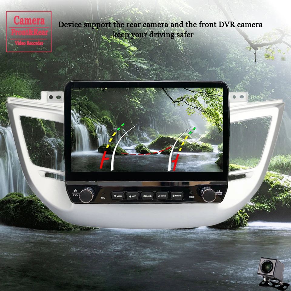 Фото Автомобильный радиоприемник Carplay для Hyundai TUCSON IX35 2015 2016 2017 Android 14 навигация GPS мультимедийный плеер 2 din DVD головное устройство №5