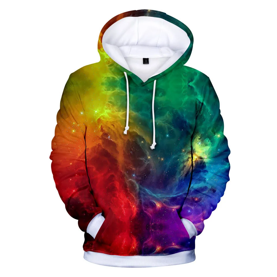 

Space Galaxy 3d Hoodies Sweatshirts Boys/girls Hoodie With Hat Print Stars Nebula Spring/Autumn Loose Thin Hooded Cool Hoody Top