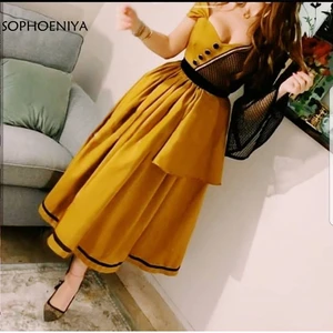 Новое поступление, оранжевое короткое вечернее платье, черное Тюлевое мусульманское вечернее платье, 2022, вечерние платья