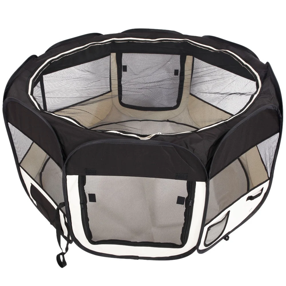 

45" Portable Folding Pet Tent Dog House Octagonal Cage For Cat Tent Playpen Puppy Kennel Fence Outdoor Big Dogs House