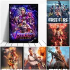 Алмазная живопись Garena Free Fire, картина Стразы Battle Royale, фигурка видеоигры, мозаика, картина из бисера, искусство, домашний декор