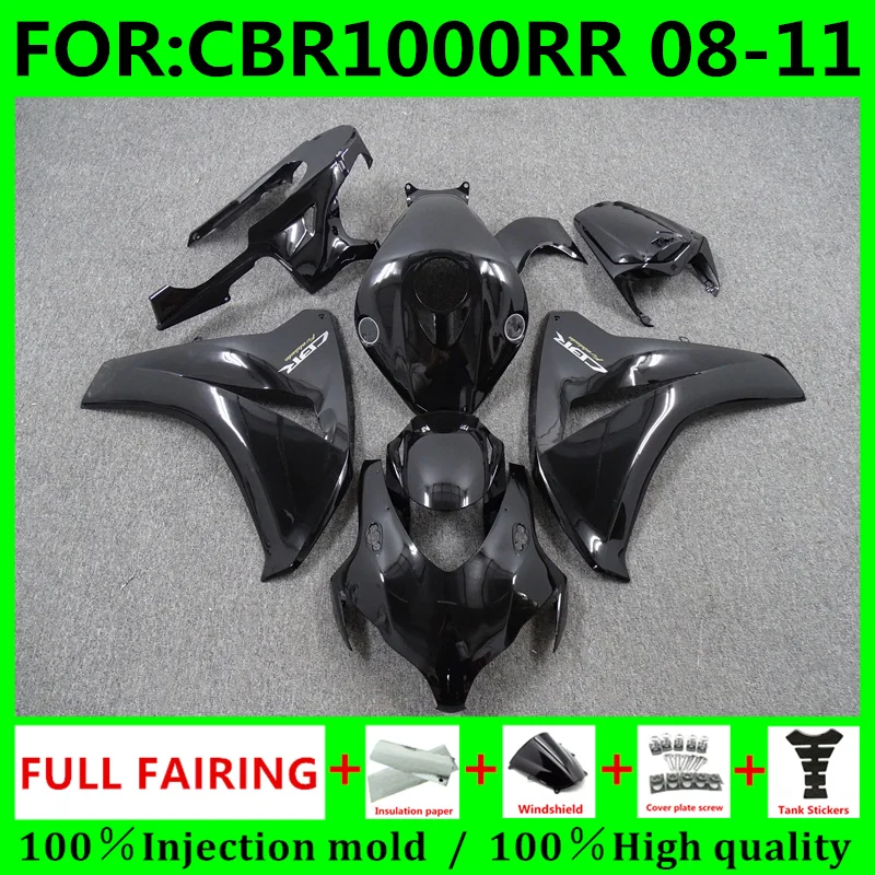 

НОВЫЕ комплекты обтекателей для мотоциклов ABS для HONDA CBR1000RR 08 09 10 11 CBR1000 RR 2008 2009 2010 Полный Обтекатель для кузова черный
