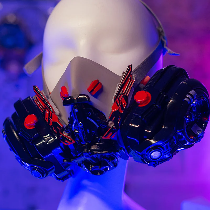 Беспроводная bluetooth-гарнитура для Хэллоуина светящаяся голова cyberpunk vibrato bar ночной