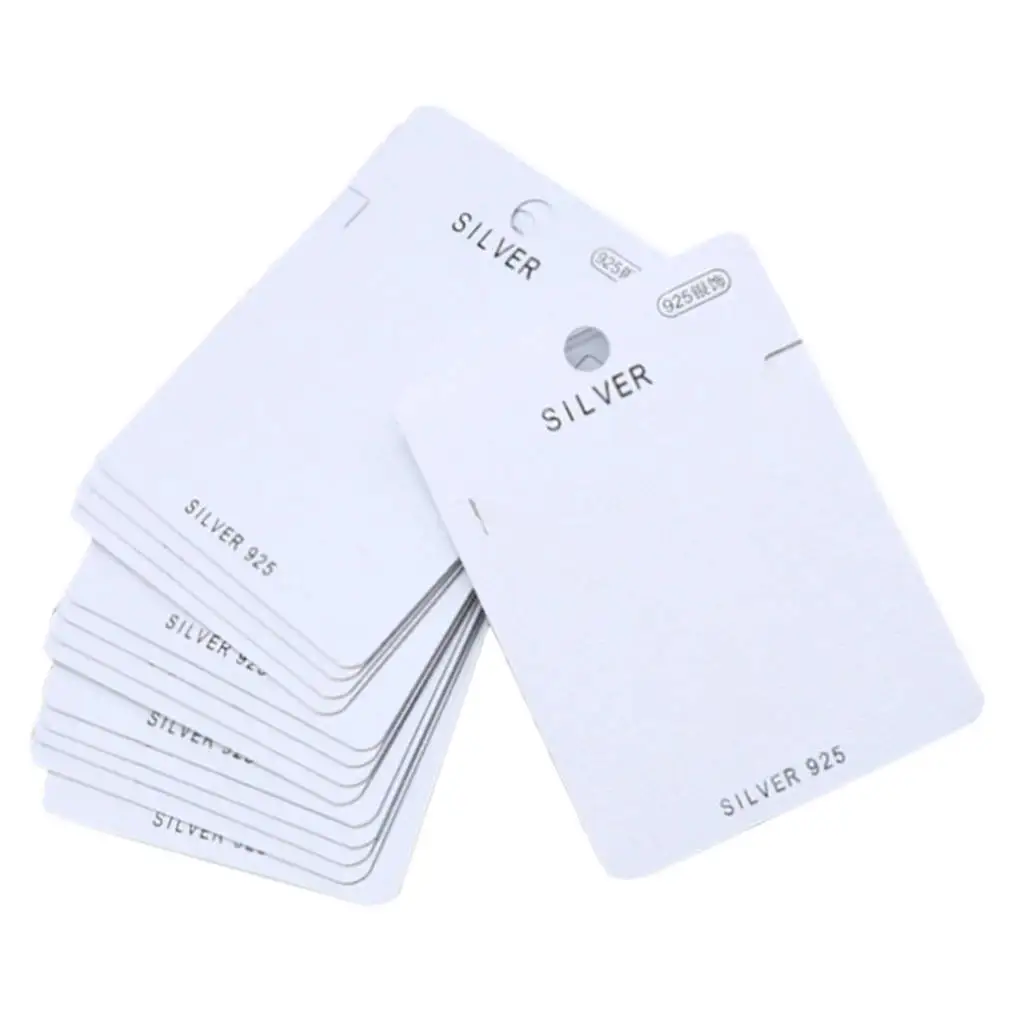 

100 Pack Necklace Display Cards with Lip Adapter Hanger, Pendant Holder Cards, Paper Tags for Jewelry