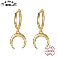 s925 sterling silver earrings moon map gold color hoop earrings for women cute big circle earrings fine jewelry