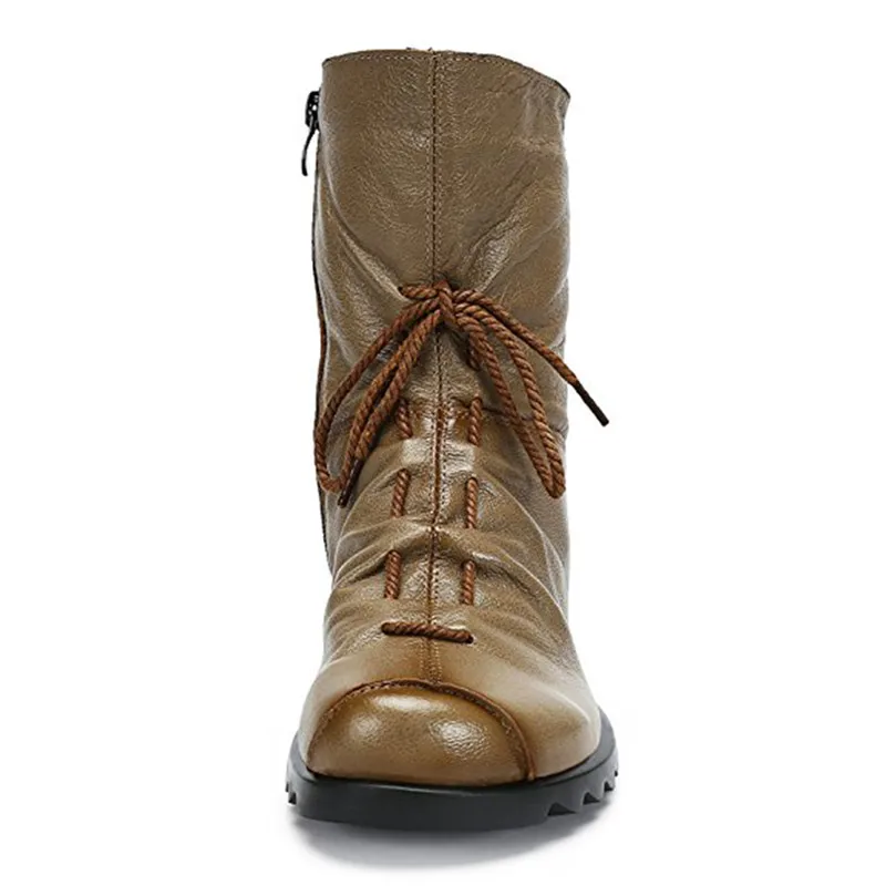 Зимняя обувь Женские зимние ботинки Женская кожаная Уличные ботильоны на