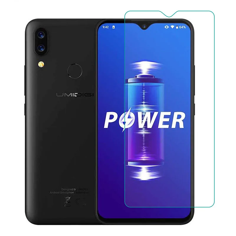 

5 шт. закаленное стекло для UMIDIGI Power 6,3 "9H 2.5D защитная пленка Взрывозащищенная прозрачная зеркальная защита