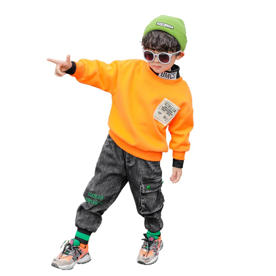 Детский свитер детский пуловер в стиле пэчворк для девочек Модный из 2 предметов