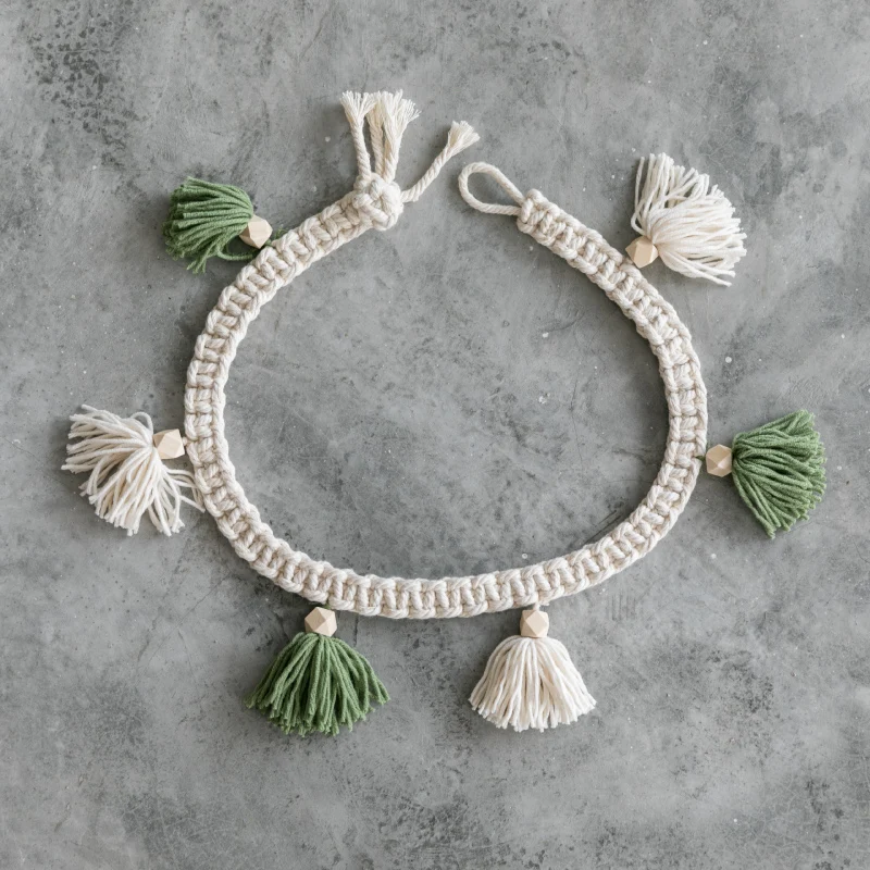 Macrame Wall Hanging Hand-woven Tassel Lanyard Decorative Flower Ornaments Shop Literary | Дом и сад