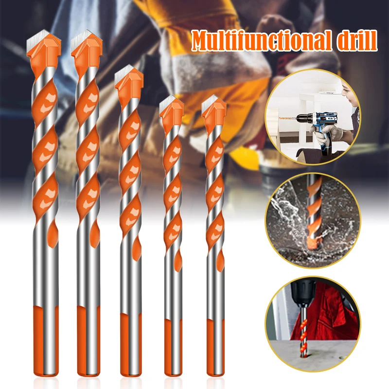 Newly Ultimate Drill Bits Twist Drill Head Wall Ceramic Glass Punching Hole Working Set