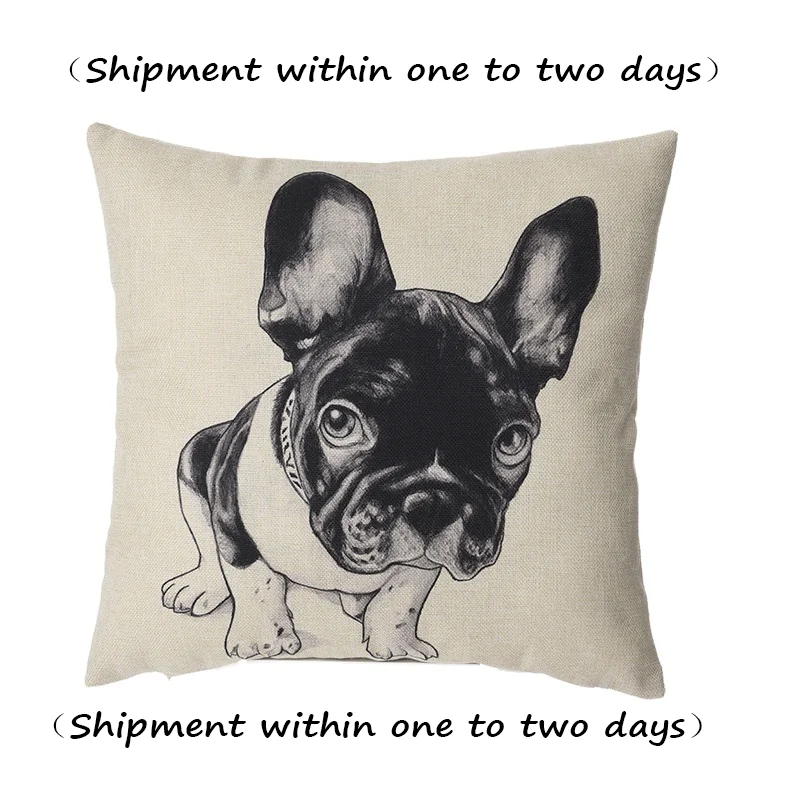 

High Quality Cushion Cotton Linen Cushion Check Striped Dog Pillow Cover Home Decoration Cushion 45cmx45cm Square Pillowcase