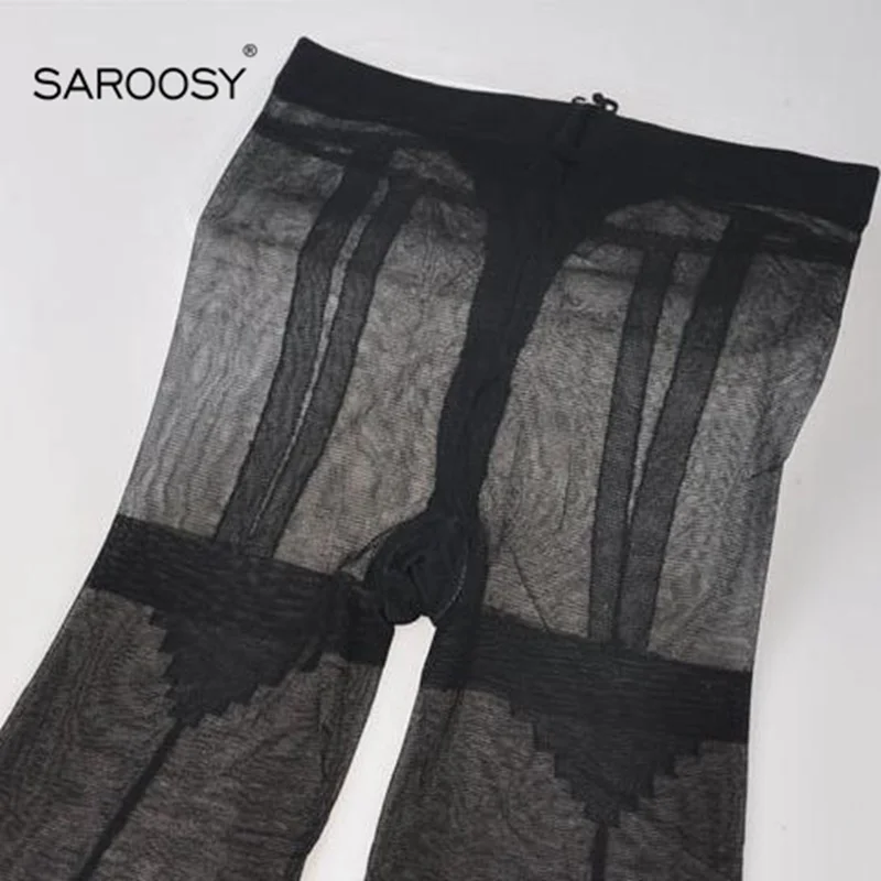 SAROOSY 2018 новые модные кружевные топы сексуальные колготки для женщин Прозрачная