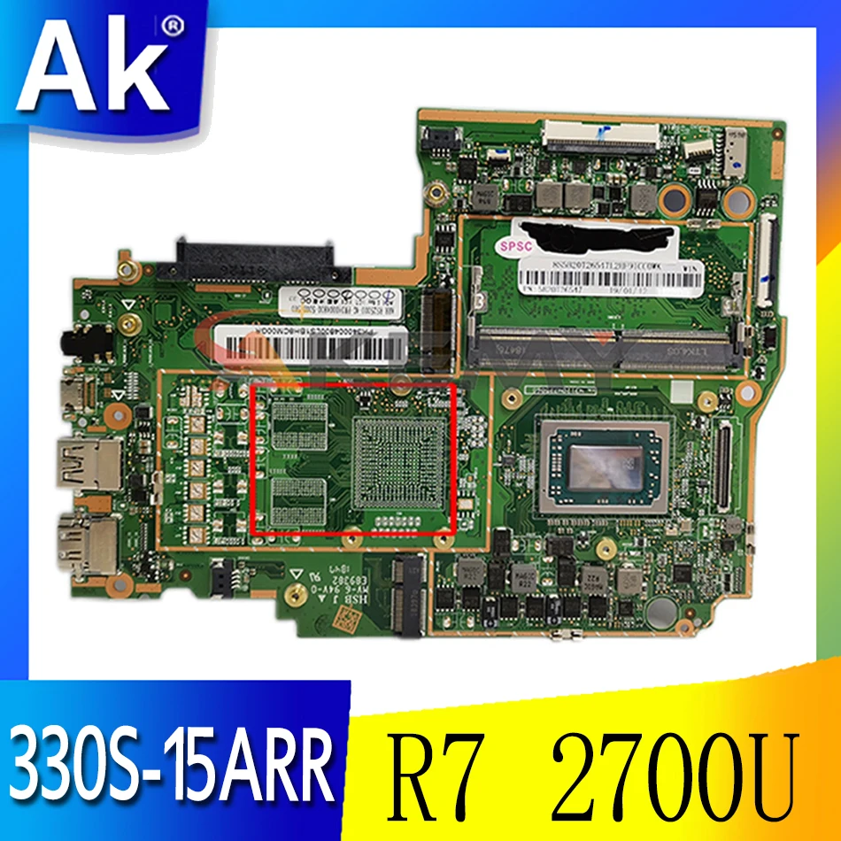 

For Lenovo 330S-15ARR notebook motherboard AMD R7 2700U RAM 4GB DDR4 tested 100% working product