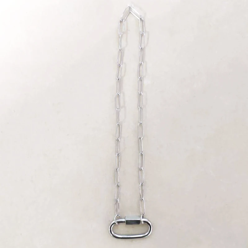 Простое дизайнерское женское ожерелье из нержавеющей стали неувядающая цепь в