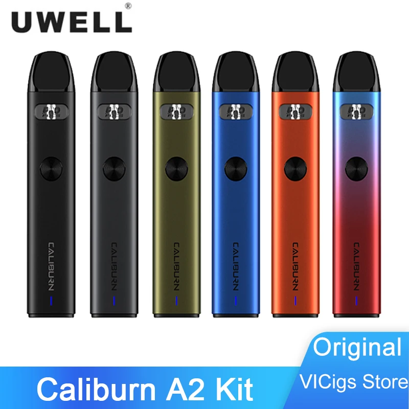 Оригинальный комплект Uwell Caliburn A2 Pod 15 Вт 520 мАч аккумулятор картридж 2 мл и 0 9 Ом