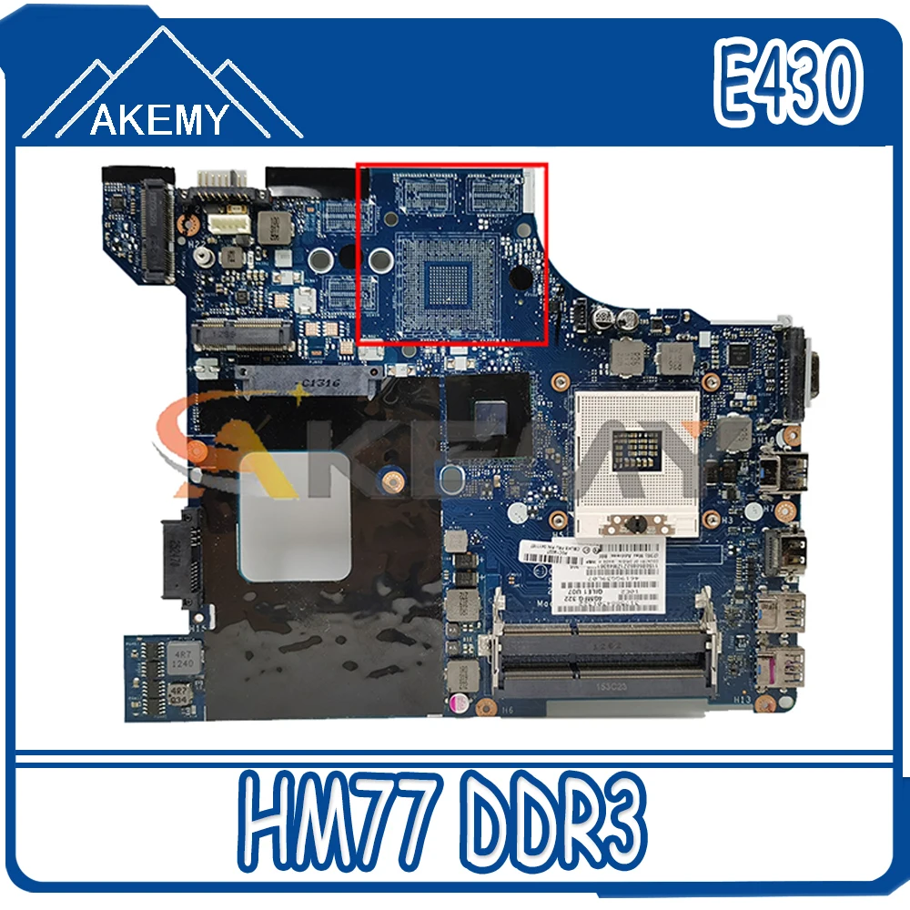 

Akemy QILE1 LA-8131P для Lenovo Thinkpad E430 E430C Материнская плата ноутбука FRU 04W4018 04Y1168 PGA989 HM77 DDR3 100% тесты работы